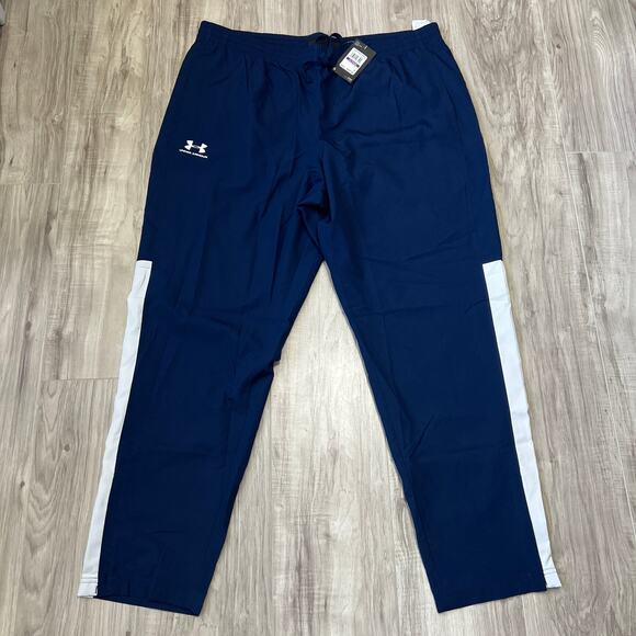 Under Armour UA Vital Woven Pants Men’s Size 2XL Blue/White Lined Windbreaker - Picture 1 of 14